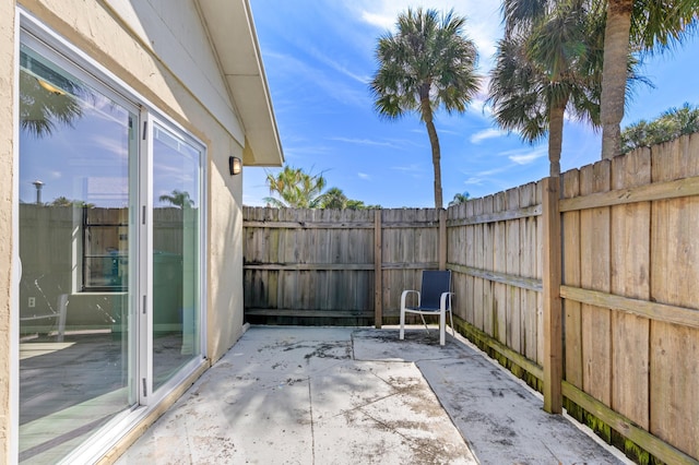 view of patio / terrace featuring a fenced backyard