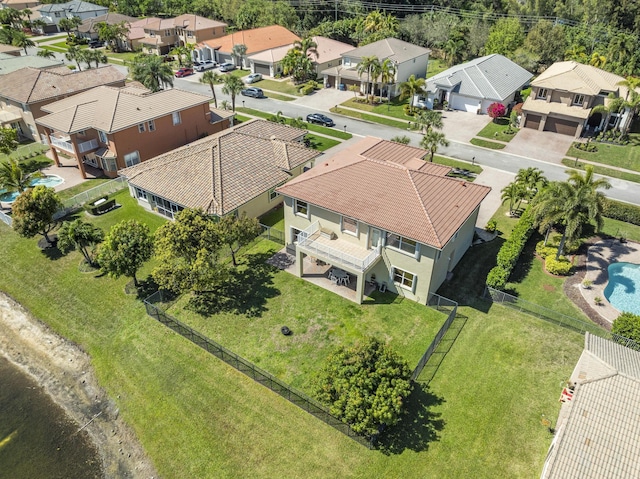 aerial view featuring a residential view