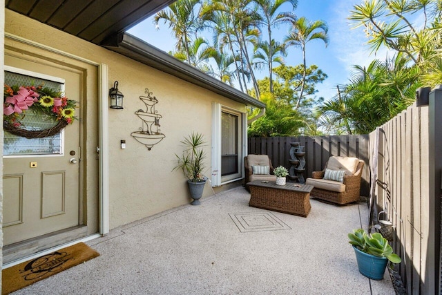 view of patio with fence