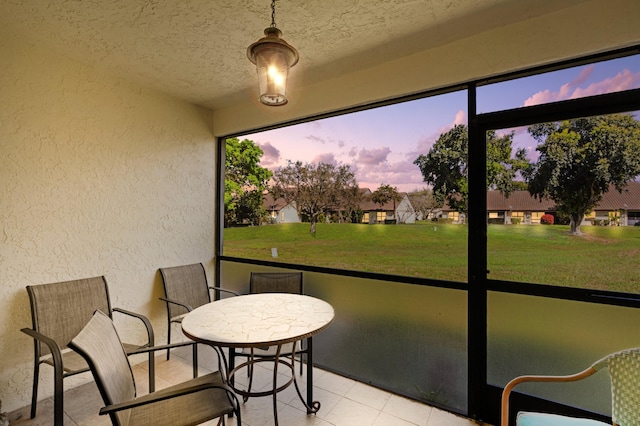 view of sunroom