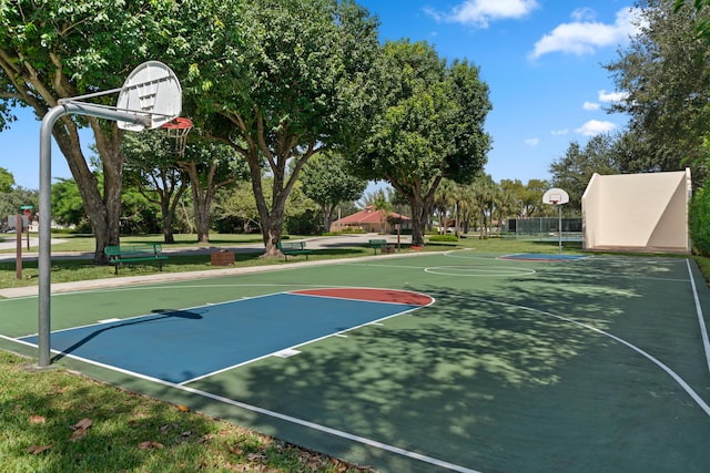 view of basketball court featuring community basketball court