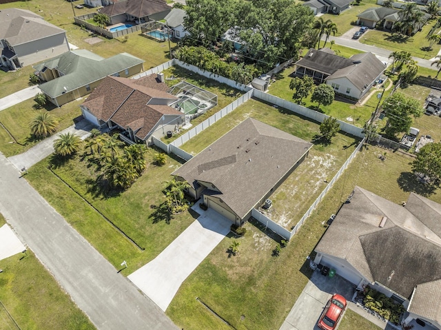 drone / aerial view featuring a residential view