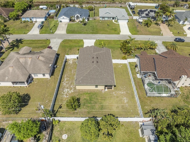 drone / aerial view with a residential view