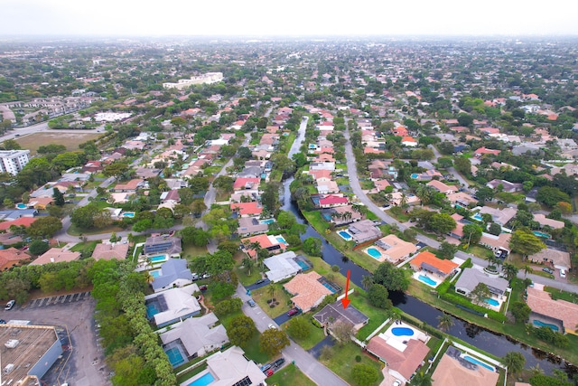 bird's eye view featuring a residential view