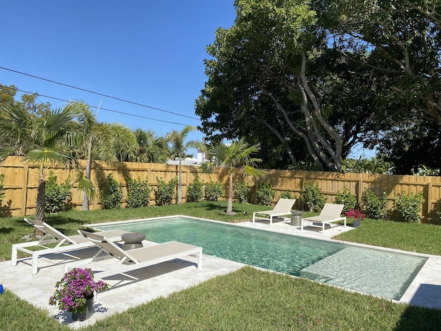 view of pool featuring a patio area