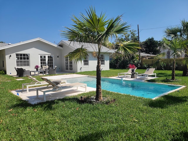 view of pool featuring a patio