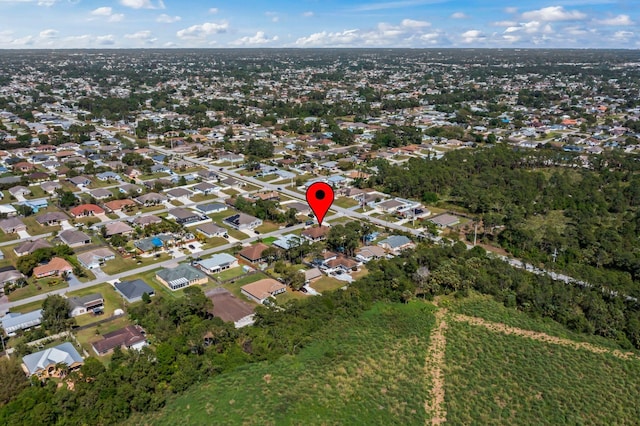 drone / aerial view with a residential view