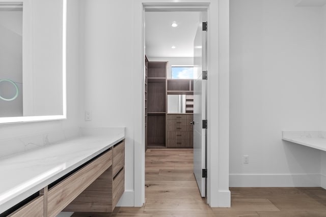 interior space with light wood-style floors