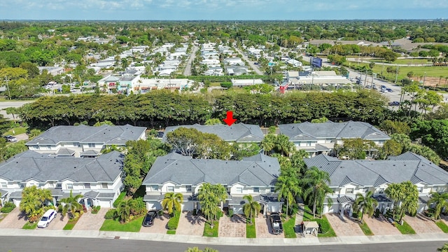 aerial view featuring a residential view