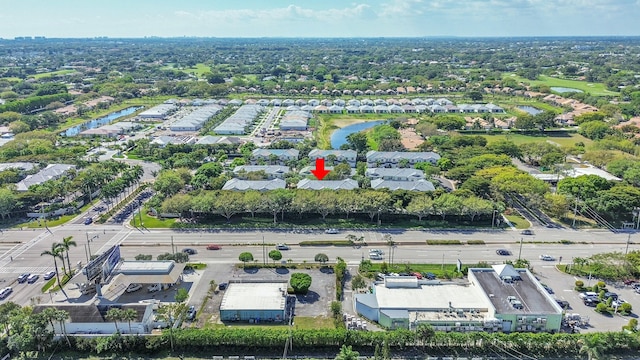 bird's eye view with a residential view