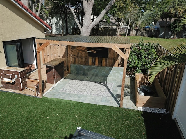 view of patio / terrace featuring a fenced backyard