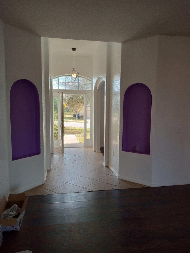 entrance foyer with wood finished floors