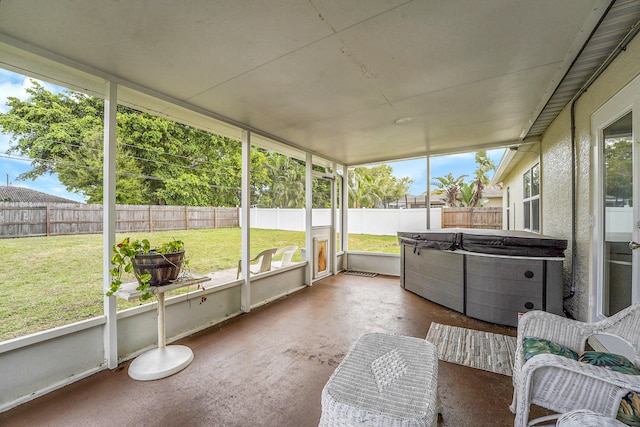 view of sunroom