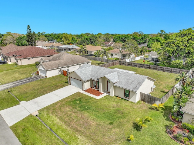 drone / aerial view featuring a residential view