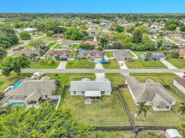 bird's eye view featuring a residential view