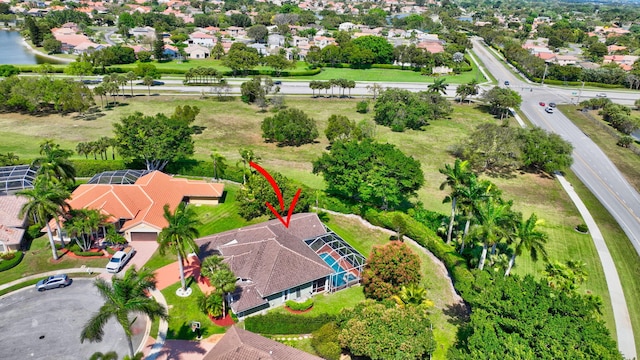 bird's eye view featuring a residential view