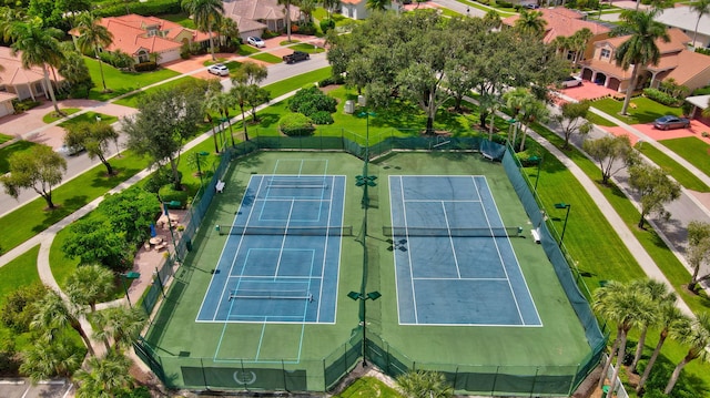 aerial view featuring a residential view