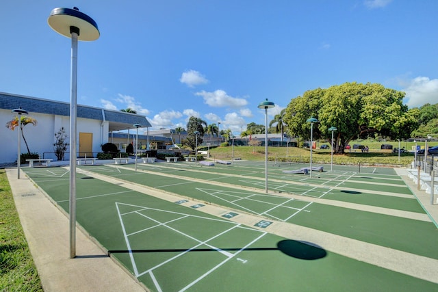 view of community featuring shuffleboard