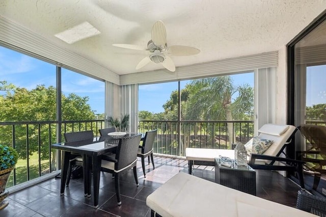 6562 Boca Del Mar Dr Unit 321, Boca Raton, FL 33433 - sunroom featuring plenty of natural light and a ceiling fan