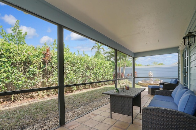 view of sunroom / solarium