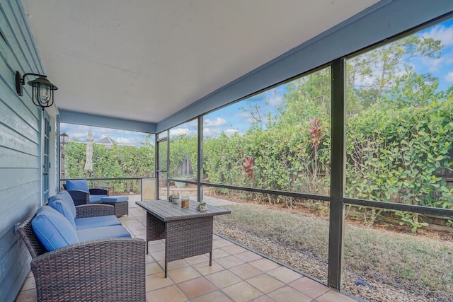 view of sunroom