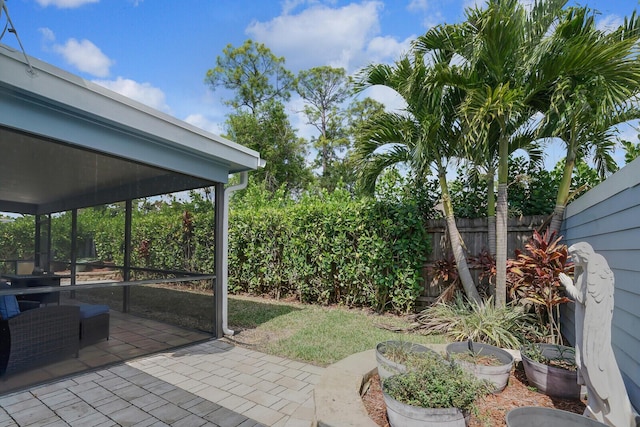 view of patio with fence