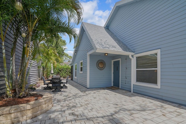 view of patio with outdoor dining space