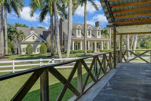 exterior space featuring covered porch