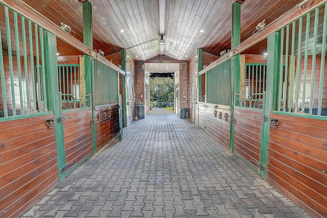 view of horse barn