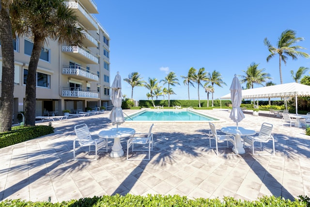 pool featuring a patio