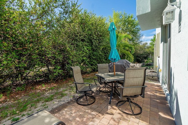 view of patio / terrace featuring outdoor dining space