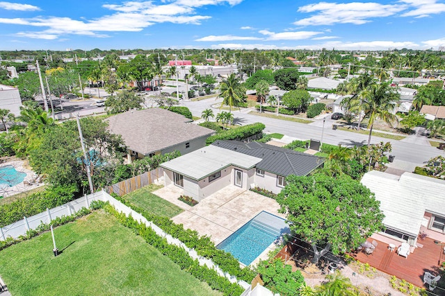 drone / aerial view featuring a residential view