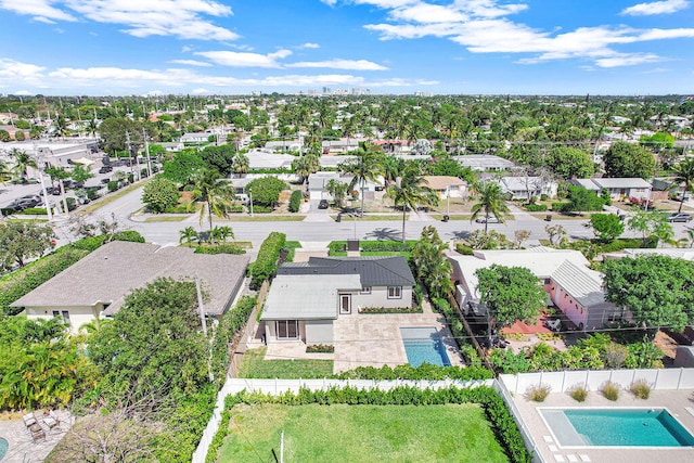 aerial view featuring a residential view