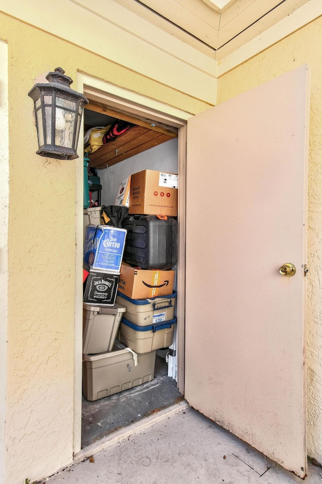 view of storage room