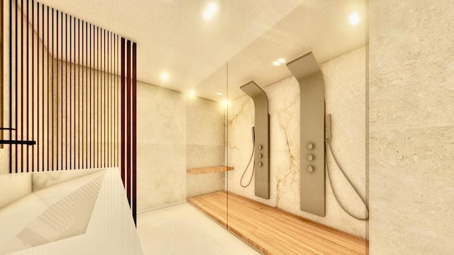 bathroom with walk in shower