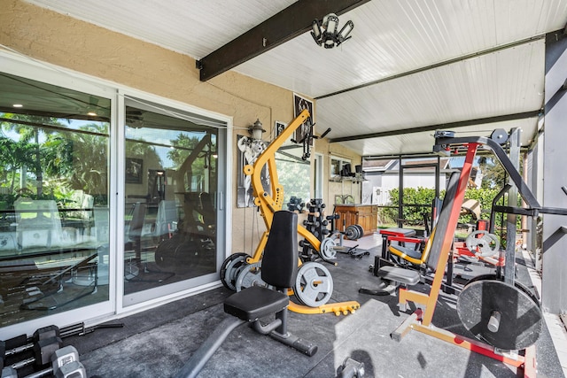 view of exercise room