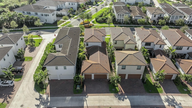 bird's eye view with a residential view