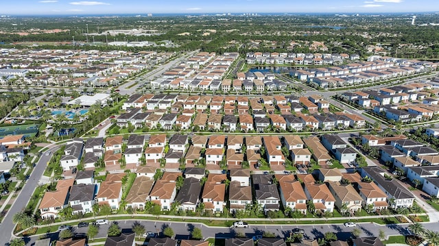 aerial view featuring a residential view