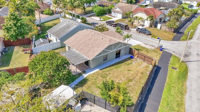 aerial view featuring a residential view