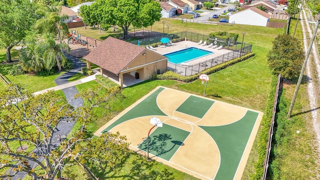 birds eye view of property