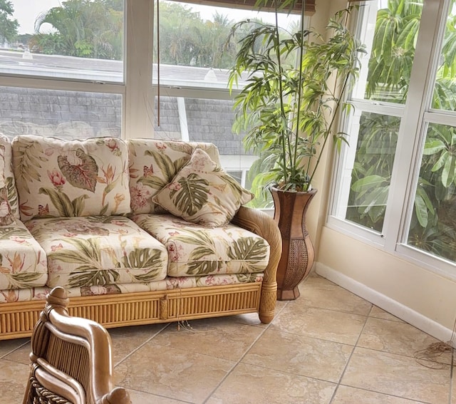 view of sunroom