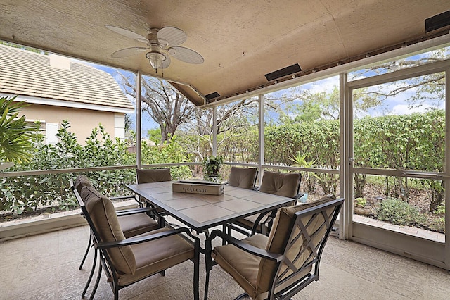 2045 NW 127th Ter, Coral Springs, FL 33071 - sunroom / solarium with outdoor dining area and ceiling fan