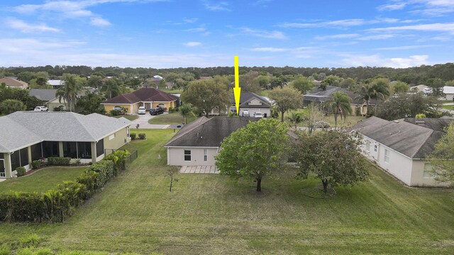 aerial view featuring a residential view