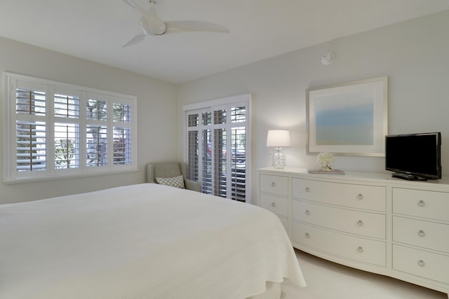 bedroom featuring a ceiling fan