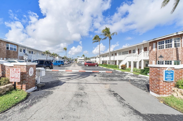 view of road featuring a residential view