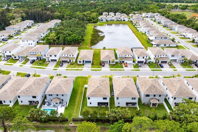 bird's eye view with a residential view