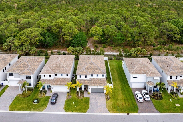 bird's eye view with a residential view