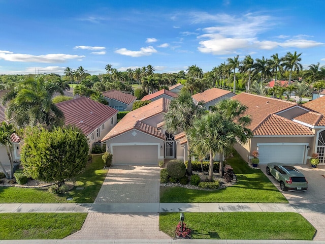 bird's eye view with a residential view