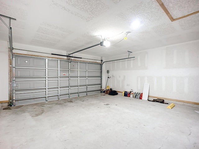 garage with baseboards