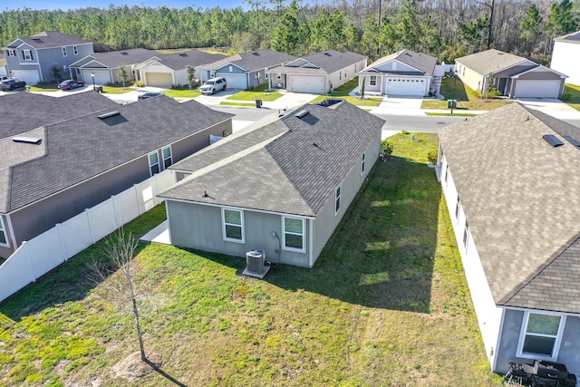 bird's eye view with a residential view